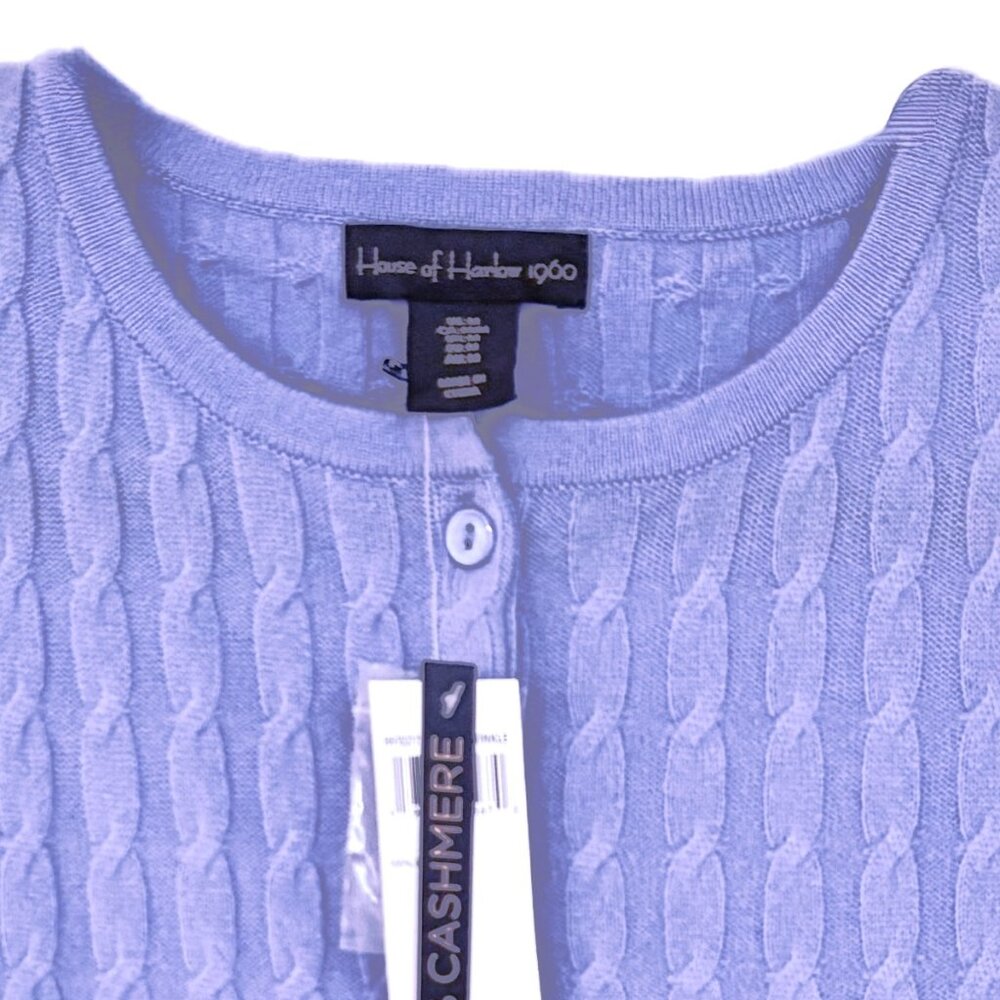 SOLD  House of Harlow Cashmere Sweater Vest in Periwinkle Blue Womens Size S NWT - Picture 6 of 10